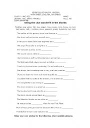 English Worksheet: SIMILE