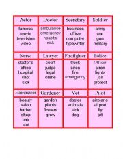 English Worksheet: Taboo cards