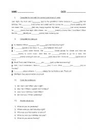 English Worksheet: past simple form