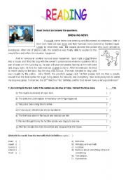 English Worksheet: READING