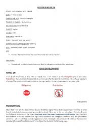 English Worksheet: Must and Mustnt