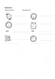 English worksheet: Time