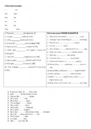 English Worksheet: Present Simple, prepositions, saxon genitive