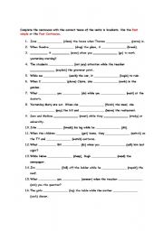 past tense worksheet