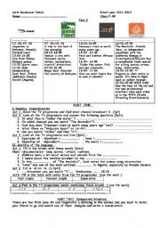 English Worksheet: T V programme