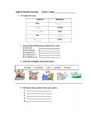 English Worksheet: test for begginers - infinitive form