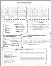 English Worksheet: Past Continuous