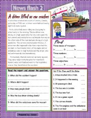 English Worksheet: news report 2