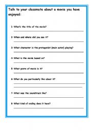 English worksheet: writing task