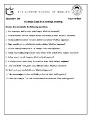 English Worksheet: past perfect
