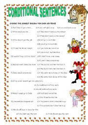 English Worksheet: CONDITIONAL SENTENCES