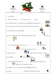 English Worksheet: A Christmas Letter 