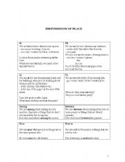 prepositions of time and place