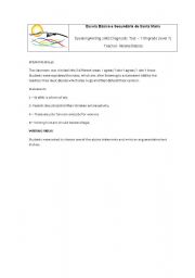 English worksheet: speaking/writing diagnostic test