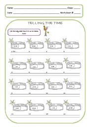 English Worksheet: Telling the Time Fun activity