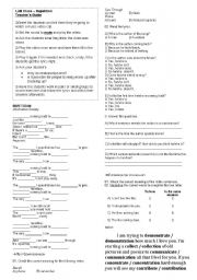 English worksheet: Text Comprehension and Simple Present