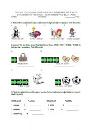 English worksheet: exam