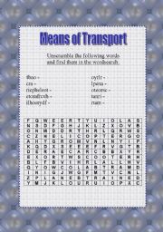 English Worksheet: Wordsearch 