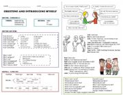 English Worksheet: GREETINGS - INTRODUCING MYSELF