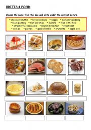 English Worksheet: British Food 