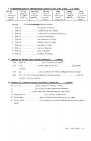 English Worksheet: Present continuous with furture meaning, will and wont, reading exercise.
