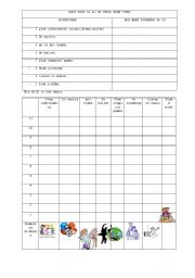 English worksheet: FREE TIME ACTIVITIES