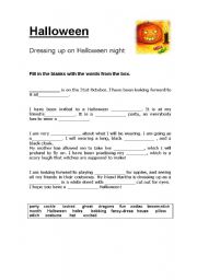 English Worksheet: Halloween