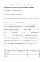 English Worksheet: Media Bias from Counterspin Podcast