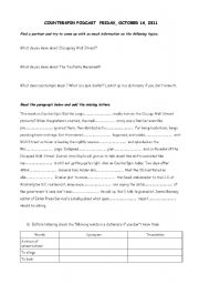 English worksheet: Media Bias from Counterspin Podcast