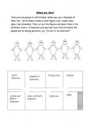 English Worksheet: Where are they?