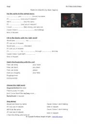 4 Tears in Heaven English ESL worksheets pdf & doc