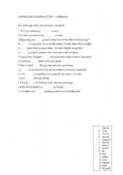 English worksheet: Exercises about conditionals