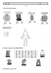 English Worksheet: ENGLISH TEST