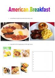 English Worksheet: An American Breakfast