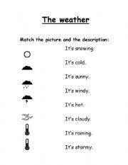 English worksheet: the weather