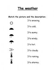 English Worksheet: the weather