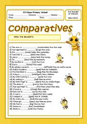 English Worksheet: comparatives 