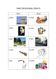 English worksheet: Words that are both nouns and verbs - Poster 5