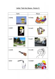 English Worksheet: Words that are both nouns and verbs - Poster 5