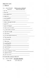 English Worksheet: shall we  lets