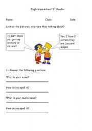 English Worksheet: personal pronouns