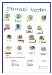 English Worksheet: Phrasal Verbs