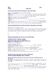 English Worksheet: Future Test