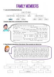 English Worksheet: The family