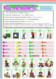 English Worksheet: WILL VS. GOING TO