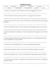 Community Places/Past Perfect worksheet