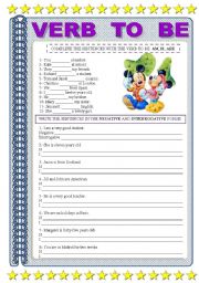 English Worksheet: VERB TO BE