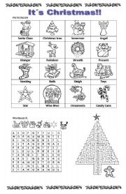 English Worksheet: Christmas worksheet