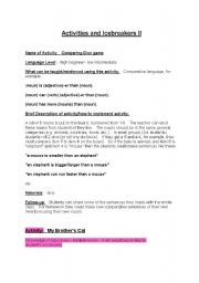 English Worksheet: Activities and Icebreakers  part 2