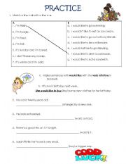 English Worksheet: would like + Infinitive